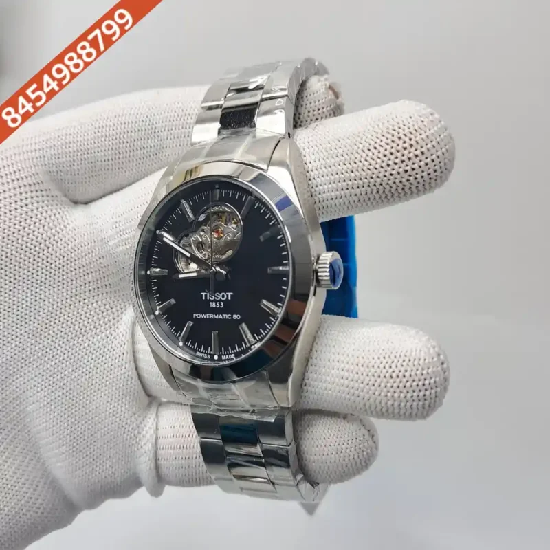Tissot Gentleman Powermatic 80 Open Heart Black Dial Swiss Automatic Watch - Image 2