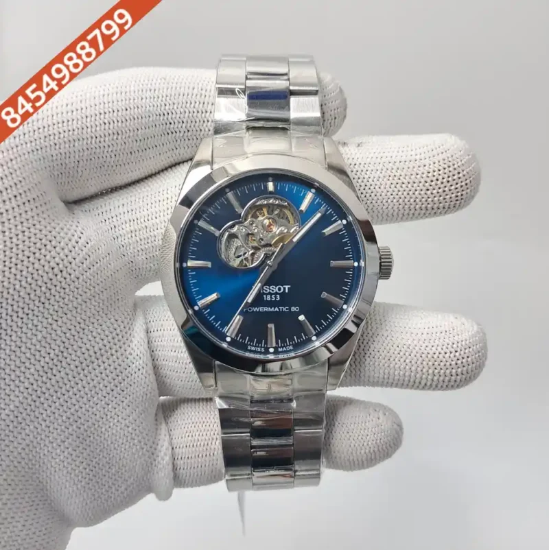 Tissot Gentleman Powermatic 80 Open Heart Blue Dial Swiss Automatic Watch