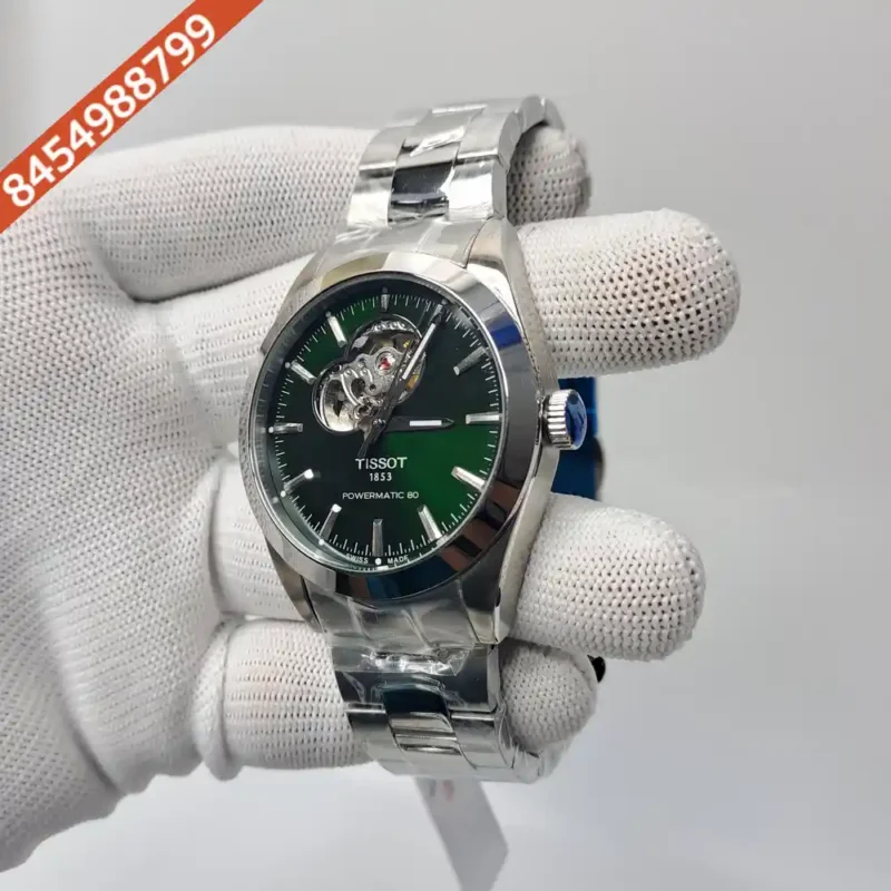 Tissot Gentleman Powermatic 80 Open Heart Green Dial Swiss Automatic Watch - Image 2