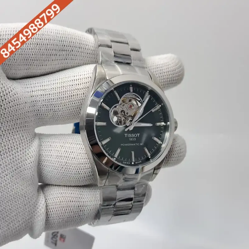 Tissot Gentleman Powermatic 80 Open Heart Green Dial Swiss Automatic Watch - Image 3
