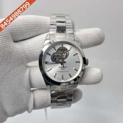 Tissot Gentleman Powermatic 80 Open Heart White Dial Swiss Automatic Watch