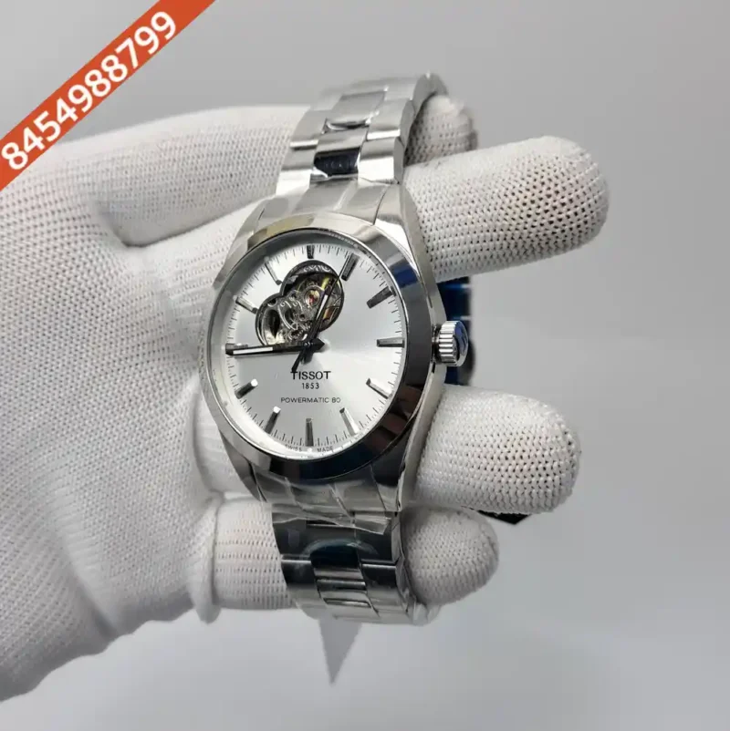 Tissot Gentleman Powermatic 80 Open Heart White Dial Swiss Automatic Watch - Image 2