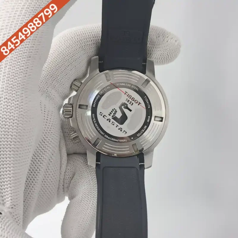 Tissot T-RACE Chronograph Steel Green Dial Black Rubber Strap Swiss Watch - Image 4
