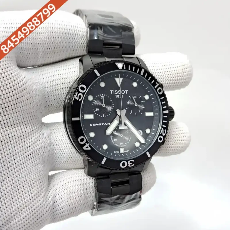 Tissot T-RACE Chronograph Full Black Swiss Watch - Image 2