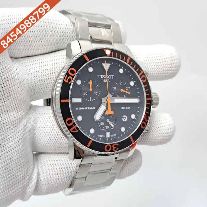 Tissot T-RACE Chronograph Steel Black Dial Swiss Watch - Image 2