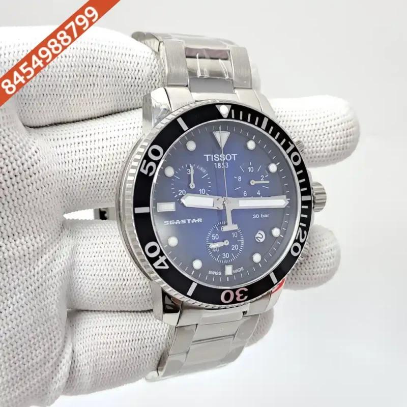 Tissot T-RACE Chronograph Steel Nevy Blue Dial Swiss Watch - Image 2