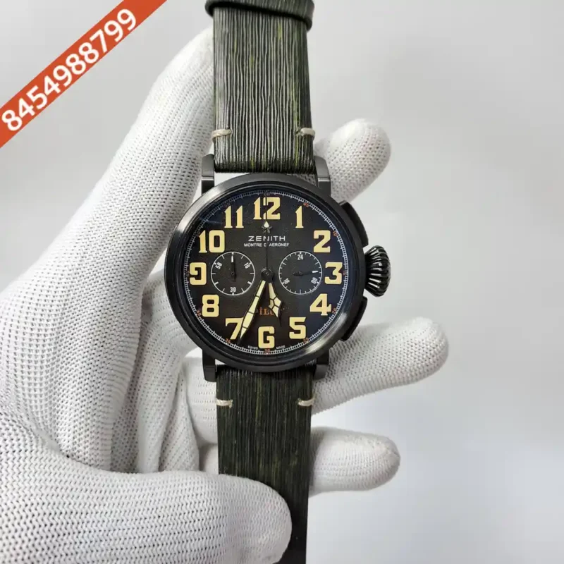 Zenith Pilot Special Grey Dial Green Edition Swiss Watch