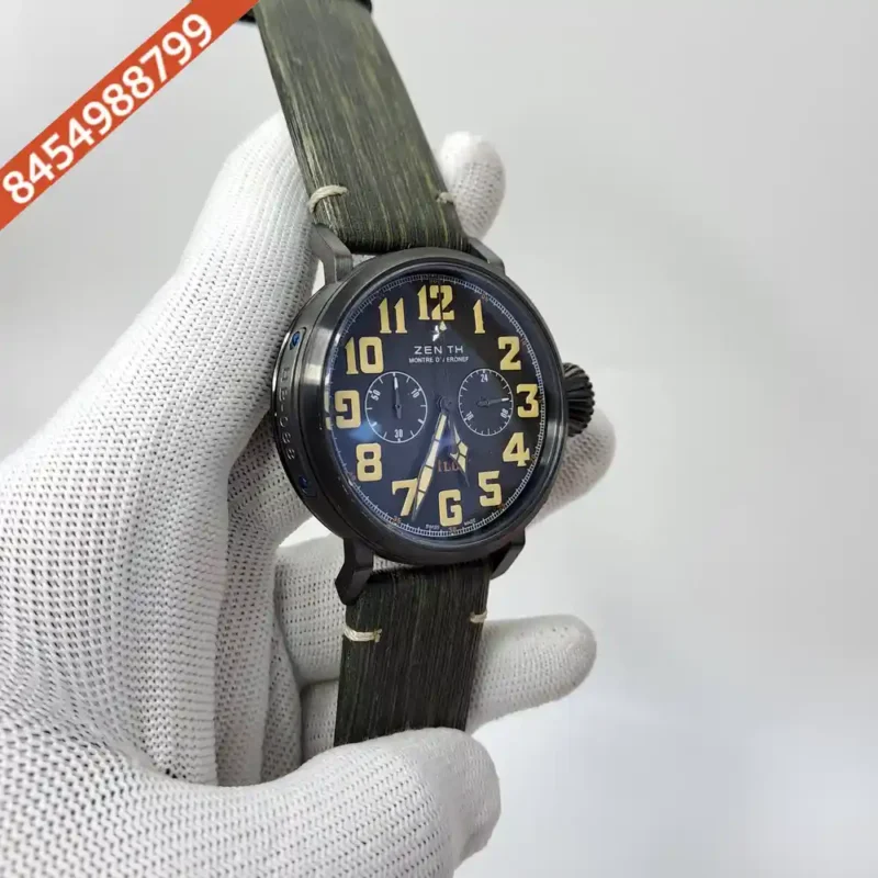 Zenith Pilot Special Grey Dial Green Edition Swiss Watch - Image 2