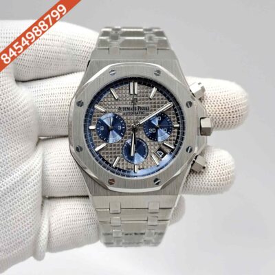 Audemars Piguet Royal Oak Chronograph Full Silver 41mm Grey Dial Swiss Watch
