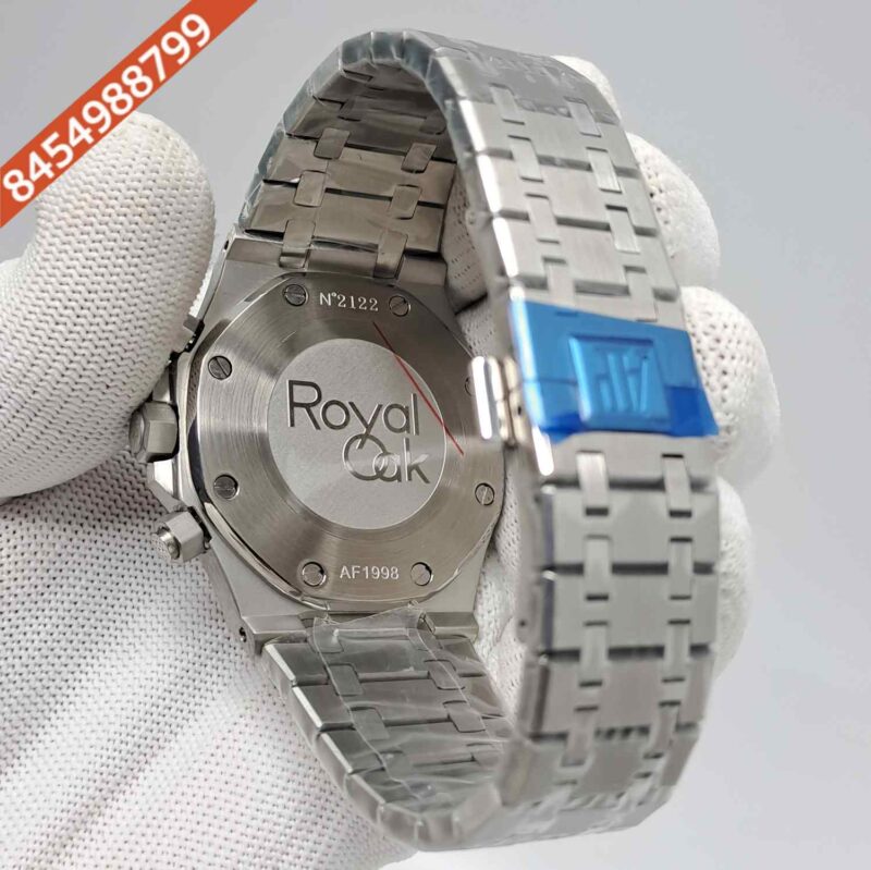 Audemars Piguet Royal Oak Chronograph Full Silver 41mm Grey Dial Swiss Watch - Image 4