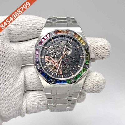 Audemars Piguet Royal Oak Skeleton Dial Full Sliver Swiss Automatic Watch
