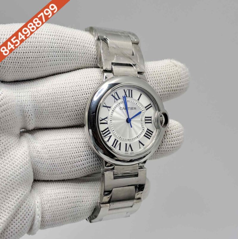 Cartier Ballon Bleu De White Dial Silver Case Swiss Watch - Image 2