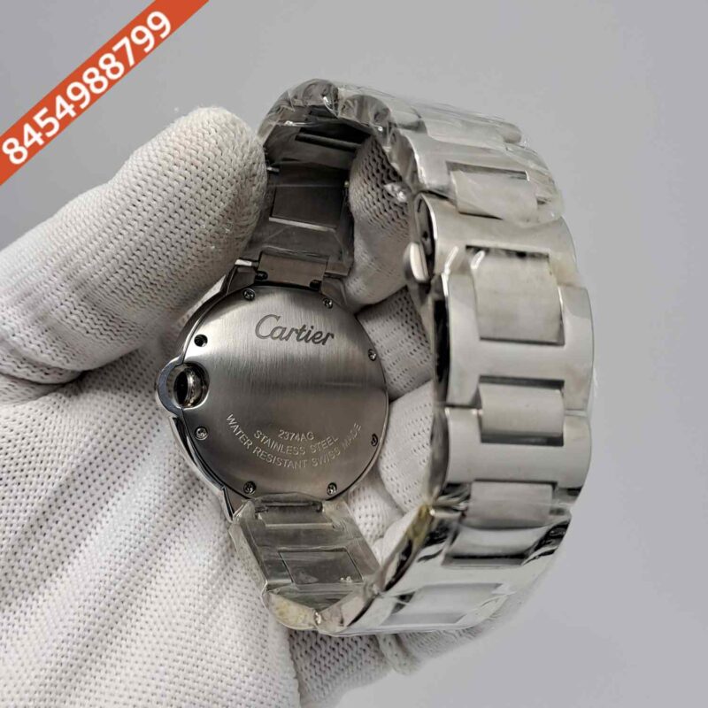 Cartier Ballon Bleu De White Dial Silver Case Swiss Watch - Image 4