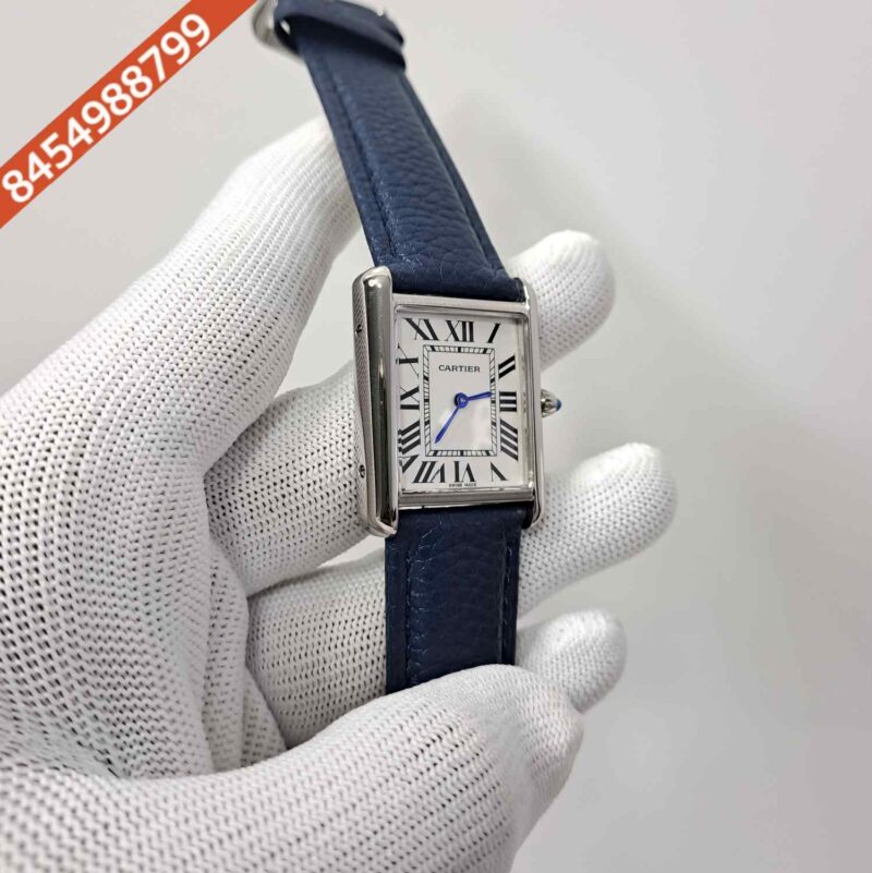 Cartier Tank Must Roman Marker Full Blue White Dial Swiss watch - Image 3
