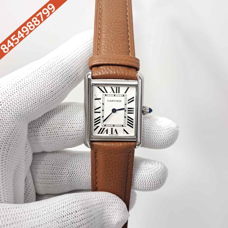 Cartier Tank Must Roman Marker Full Brown White Dial Swiss watch