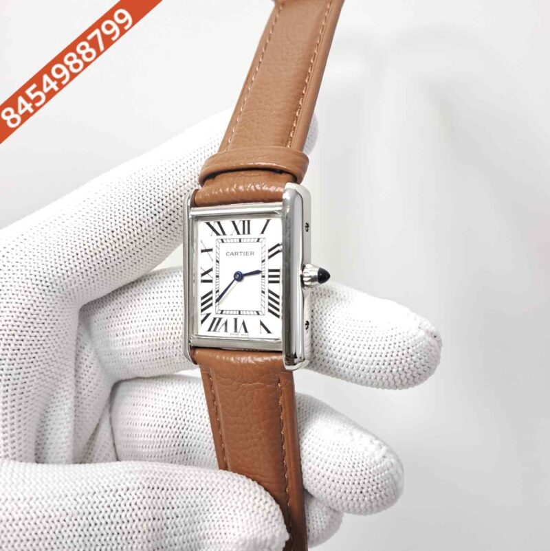 Cartier Tank Must Roman Marker Full Brown White Dial Swiss watch - Image 2
