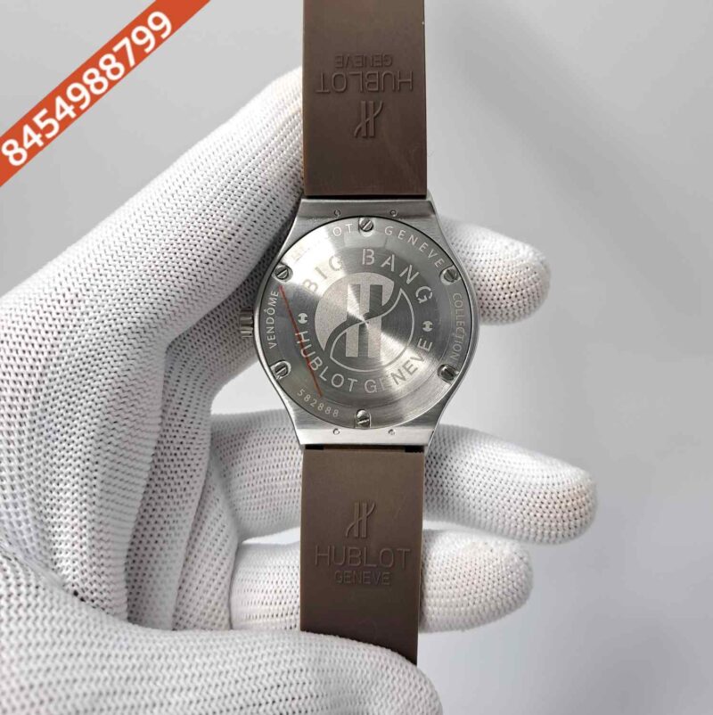 Hublot Classic Fusion Diamond Brown Dial Brown Rubber Strap Swiss Watch - Image 4
