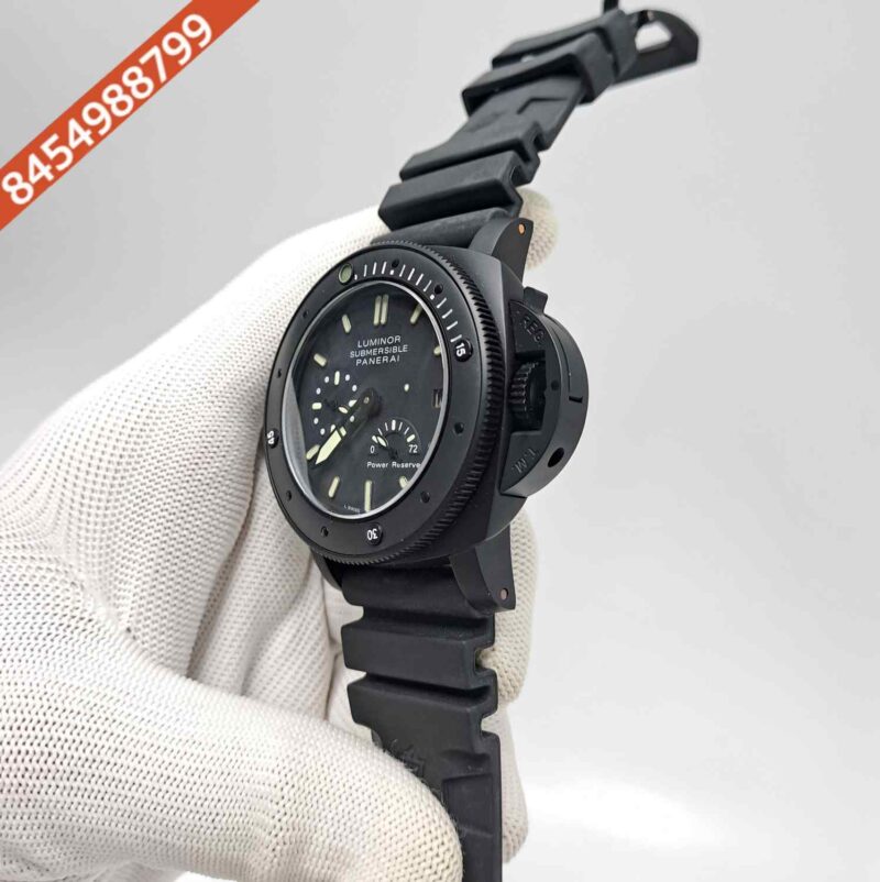 Luminor Panerai Submersible Power Reserve Full Black Swiss Automatic Watch - Image 2