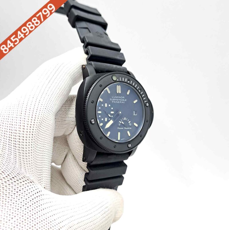 Luminor Panerai Submersible Power Reserve Full Black Swiss Automatic Watch - Image 3