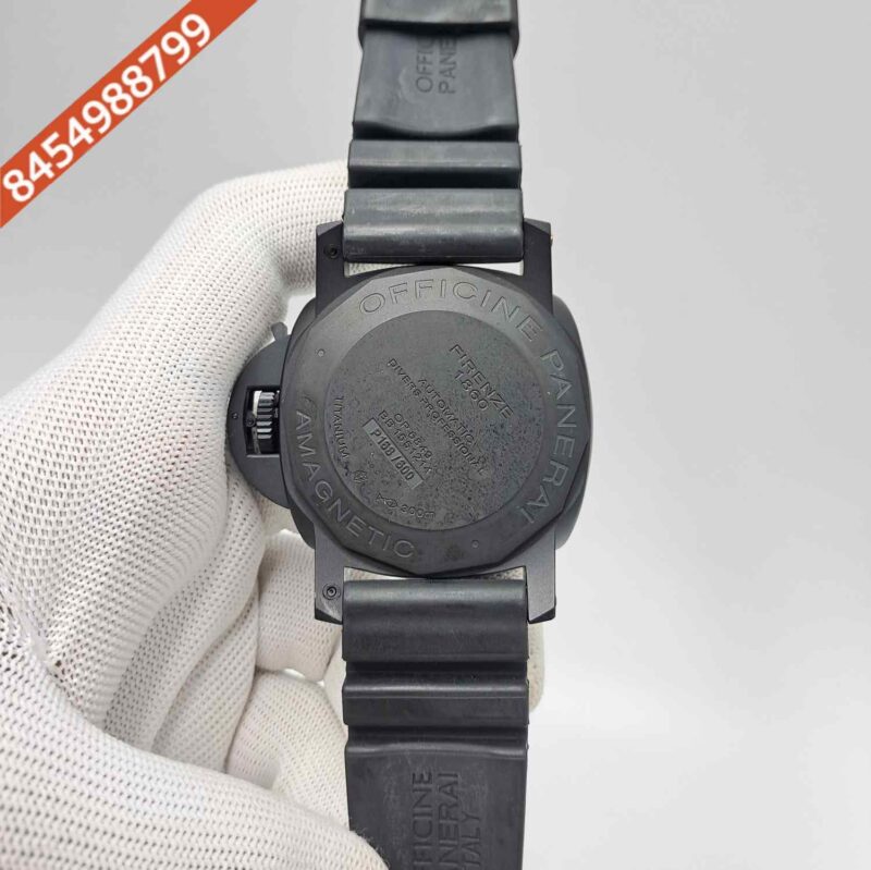 Luminor Panerai Submersible Power Reserve Full Black Swiss Automatic Watch - Image 4