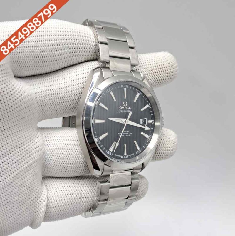 Omega Seamaster Aqua Terra Steel Black Dial Swiss Automatic Watch - Image 3