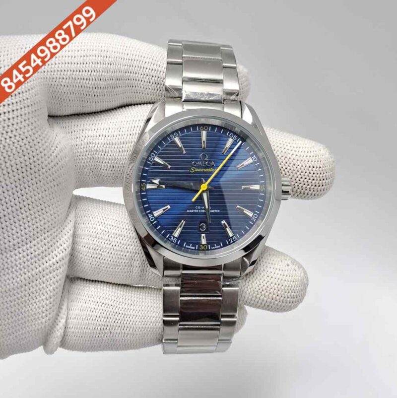 Omega Seamaster Aqua Terra Steel Blue Dial Swiss Automatic Watch