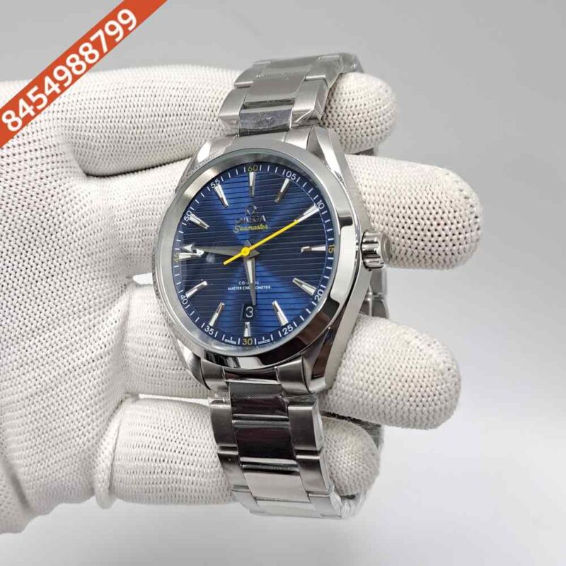 Omega Seamaster Aqua Terra Steel Blue Dial Swiss Automatic Watch - Image 2