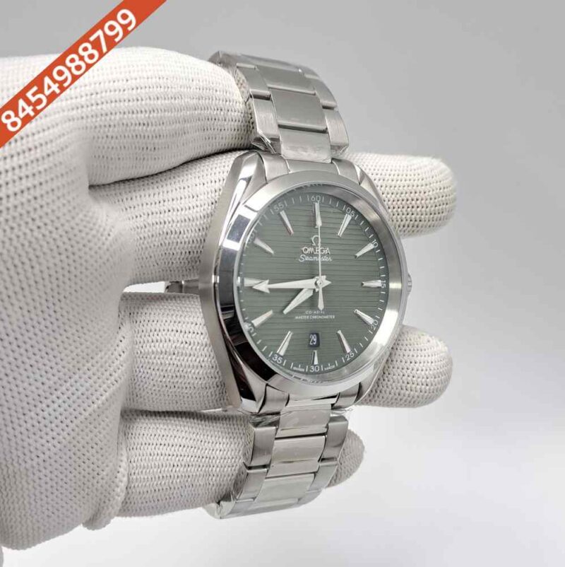 Omega Seamaster Aqua Terra Steel Green Dial Swiss Automatic Watch - Image 3