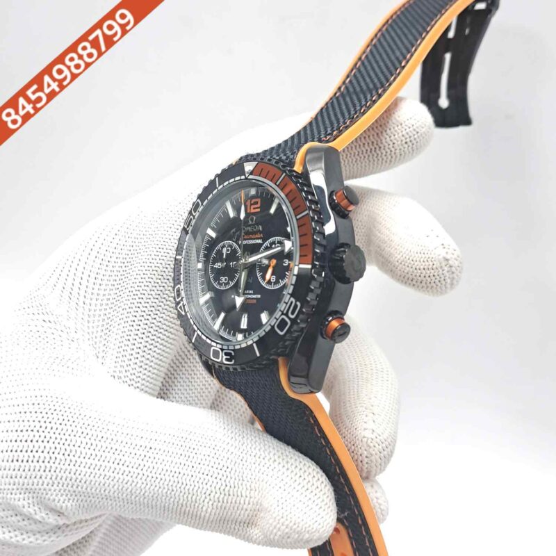 Omega Seamaster Planet Ocean 600M Chronograph Black Dial Swiss Watch - Image 2