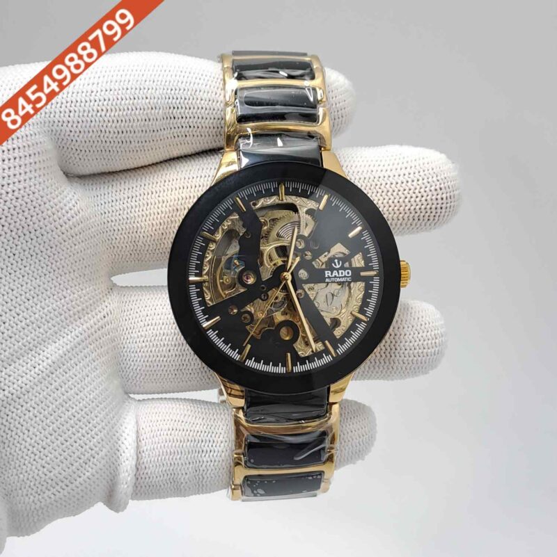 Rado Centrix Rose Gold Skeleton Dial Swiss Automatic Watch