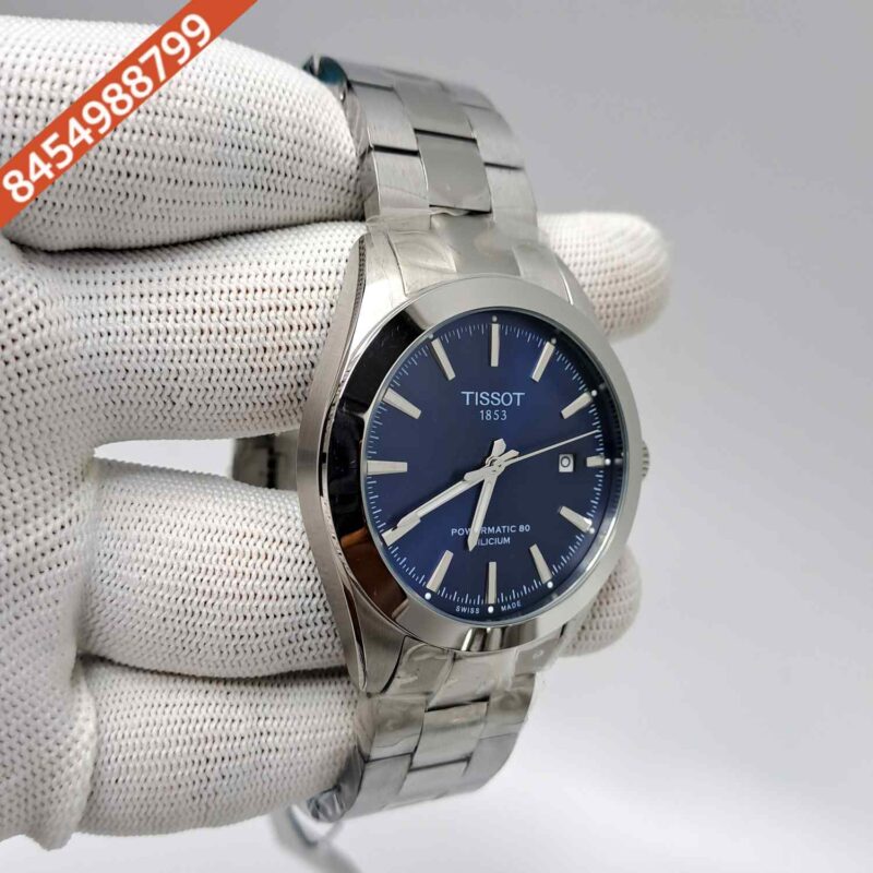 Tissot Gentleman Powermatic 80 Silicium Steel Blue Dial Swiss Automatic Watch - Image 3