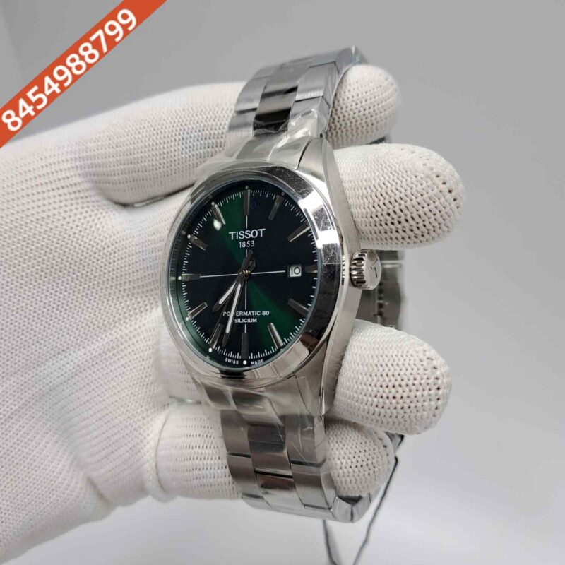 Tissot Gentleman Powermatic 80 Silicium Steel Green Dial Swiss Automatic Watch - Image 2