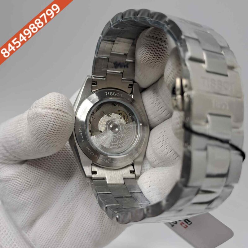 Tissot Gentleman Powermatic 80 Silicium Steel Silver Dial Swiss Automatic Watch - Image 4