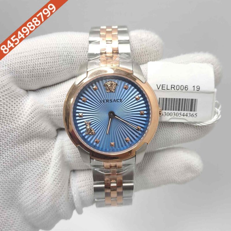 Versace Audrey Dual Tone Blue Dial Store Quality Swiss Watch