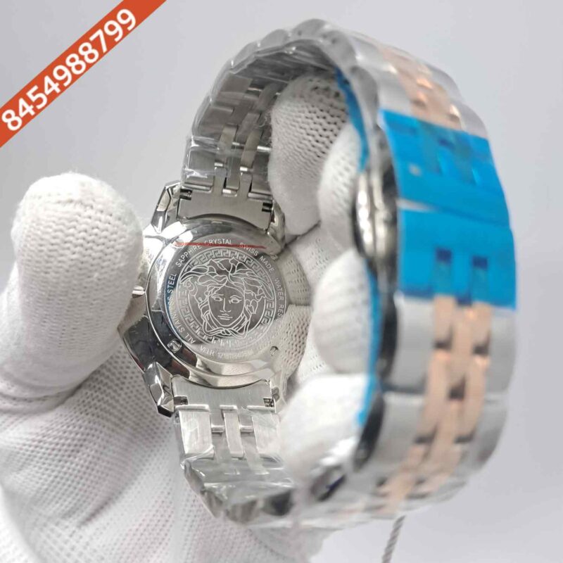 Versace Audrey Dual Tone Blue Dial Store Quality Swiss Watch - Image 4