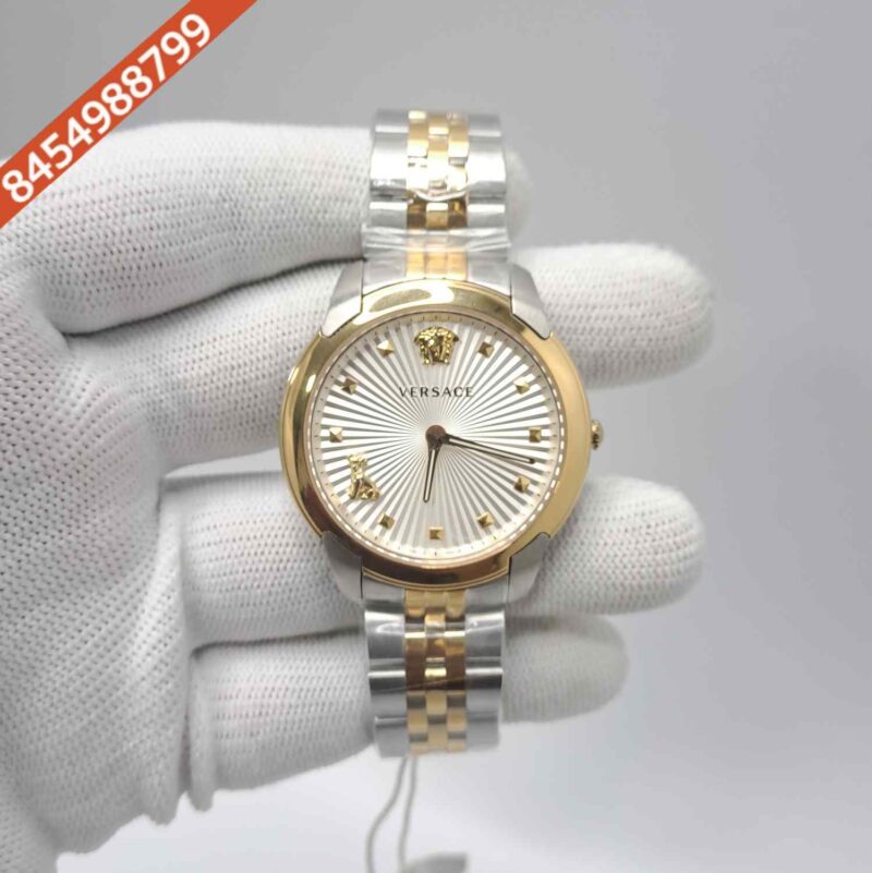 Versace Audrey Dual Tone Silver Dial Store Quality Swiss Watch