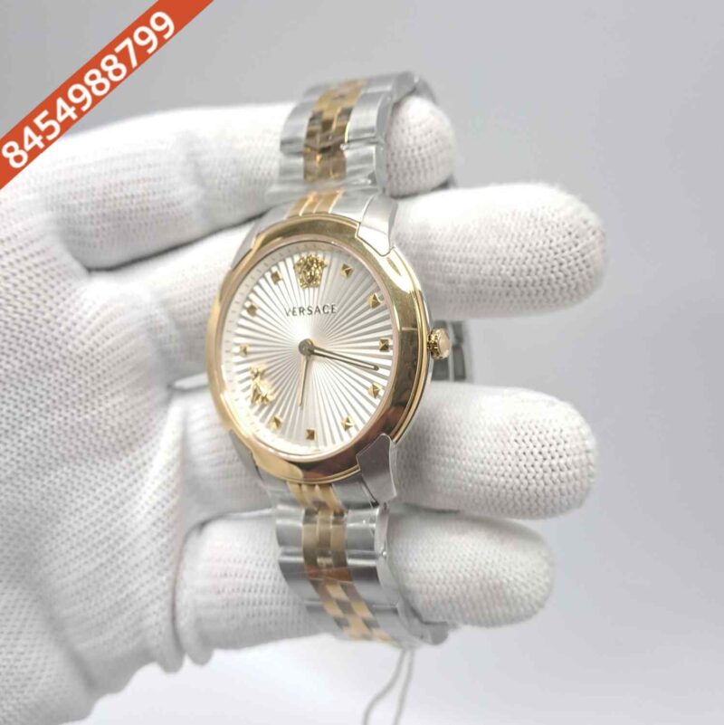 Versace Audrey Dual Tone Silver Dial Store Quality Swiss Watch - Image 2