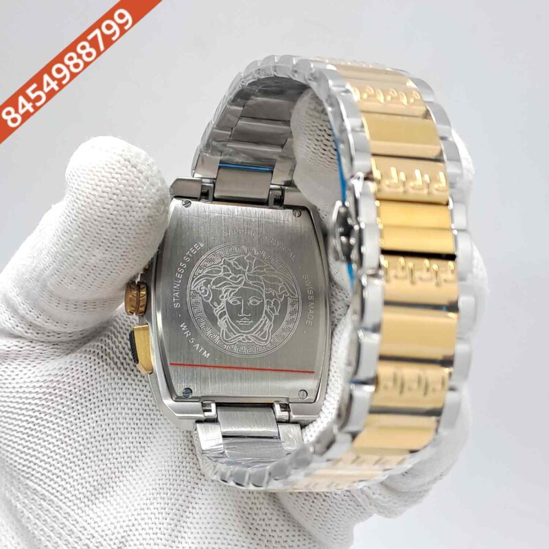 Versace Dominus Chronograph Dual Tone Green Dial Swiss Watch - Image 4