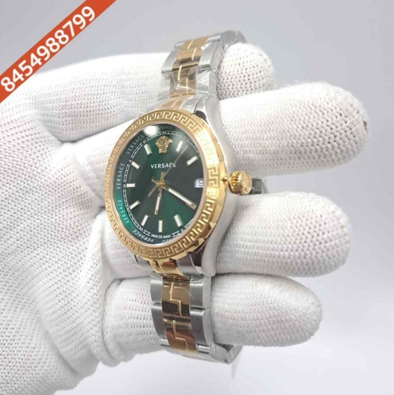 Versace Hellenyium Dual Tone Green Dial Store Quality Swiss Watch - Image 2