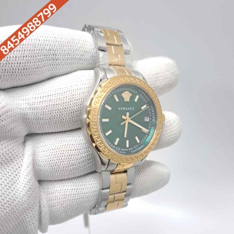 Versace Hellenyium Dual Tone Green Dial Store Quality Swiss Watch - Image 3