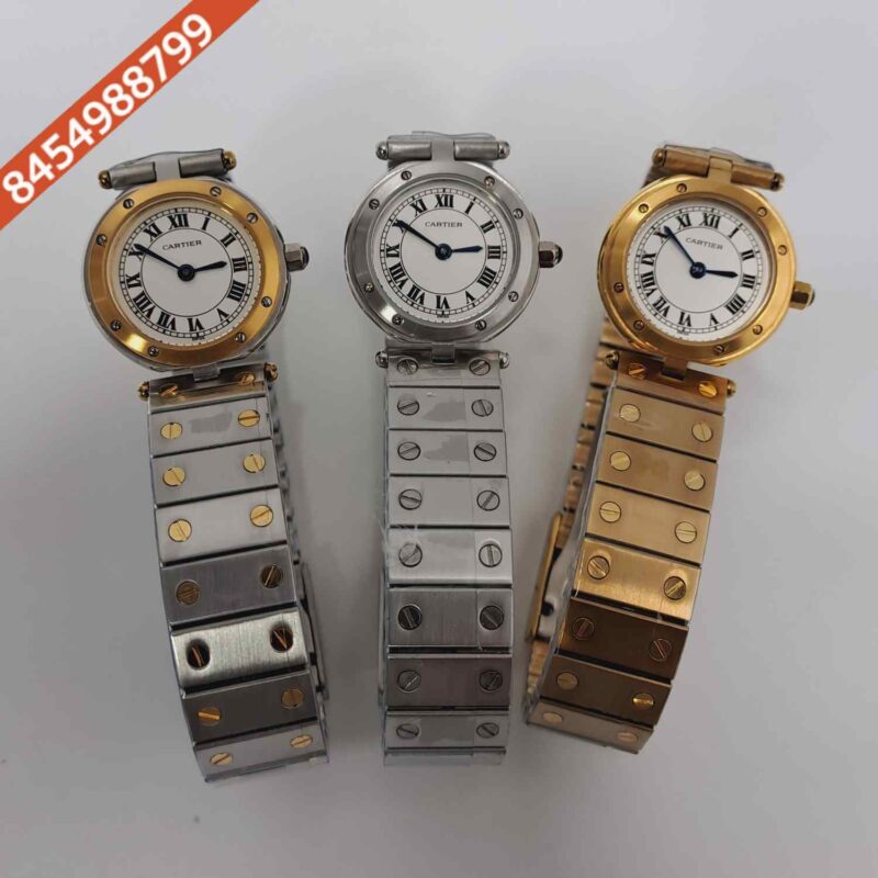 Cartier Pre-owned Santos Dual Tone Steel White Dial Swiss Quartz Watch - Image 5