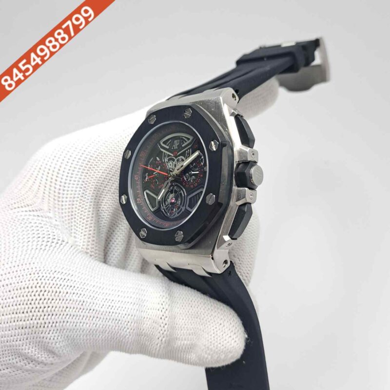 Audemars Piguet Royal Oak Offshore Michael Schumache Full Grey Black Dial Black Rubber Strap Swiss Automatic Watch - Image 2