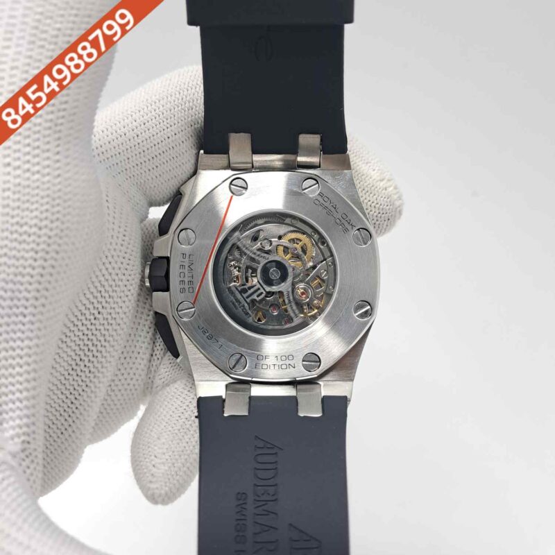 Audemars Piguet Royal Oak Offshore Michael Schumache Full Grey Black Dial Black Rubber Strap Swiss Automatic Watch - Image 4