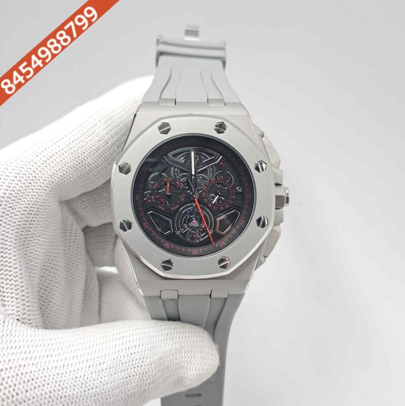 Audemars Piguet Royal Oak Offshore Michael Schumache Full Grey Black Dial Grey Rubber strap Swiss Automatic Watch