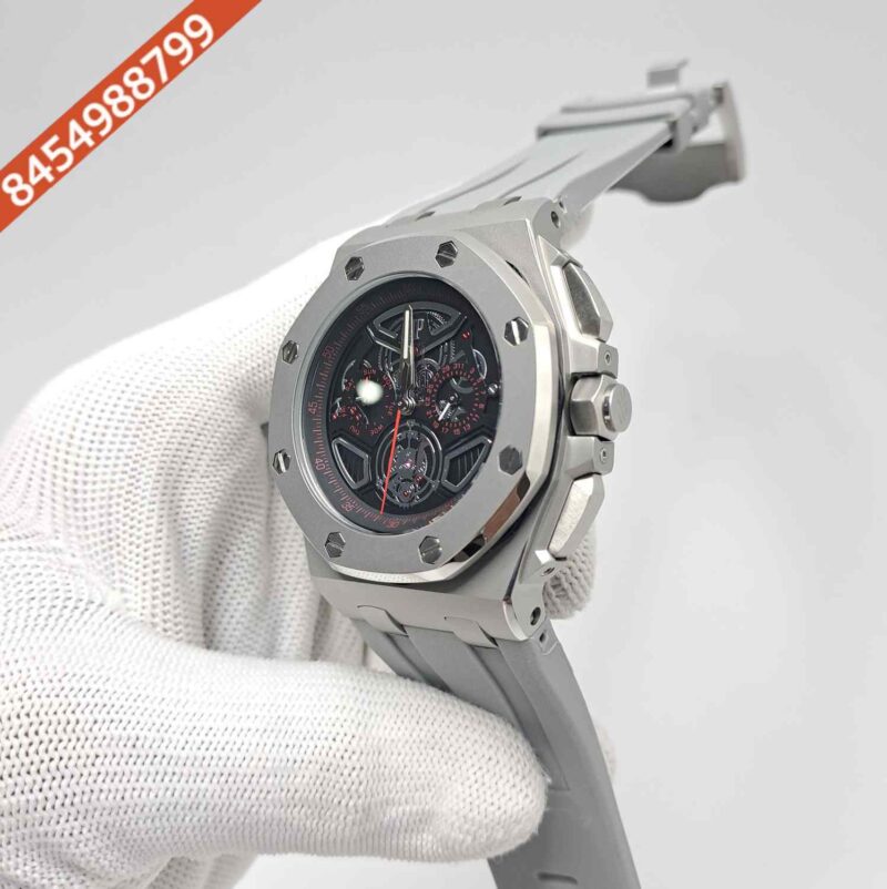 Audemars Piguet Royal Oak Offshore Michael Schumache Full Grey Black Dial Grey Rubber strap Swiss Automatic Watch - Image 2
