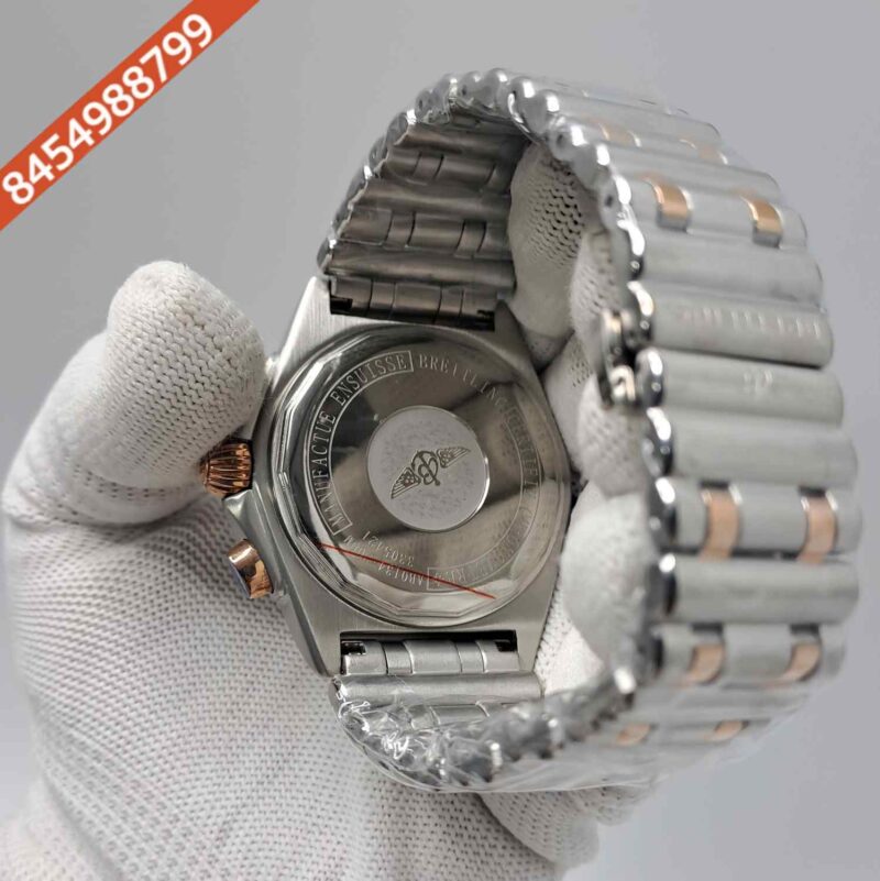 Breitling Chronometer 1884 Dual Tone Green Dial Swiss Watch - Image 4