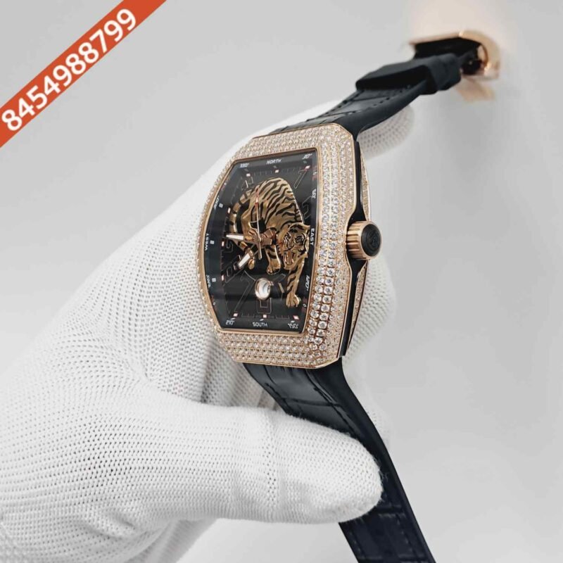 Franck Muller Vanguard Tiger Diamond ETA Swiss Automatic Watch - Image 2