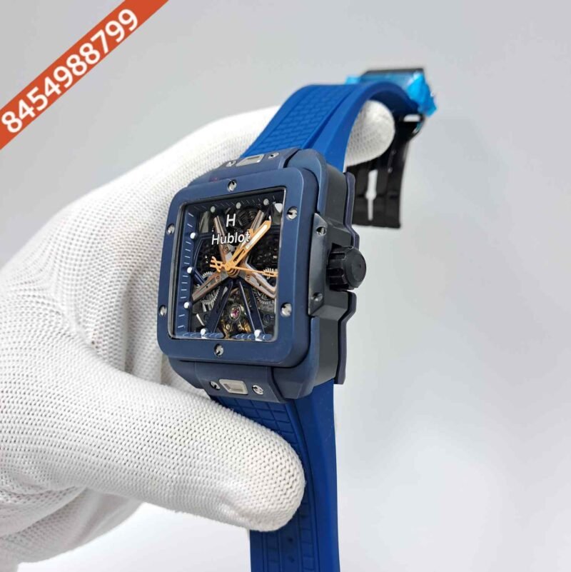 Hublot Square Bang Unico King Tourbillon Blue Edition Swiss Automatic Watch - Image 2