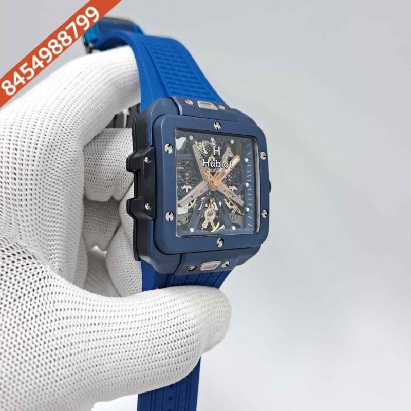 Hublot Square Bang Unico King Tourbillon Blue Edition Swiss Automatic Watch - Image 3