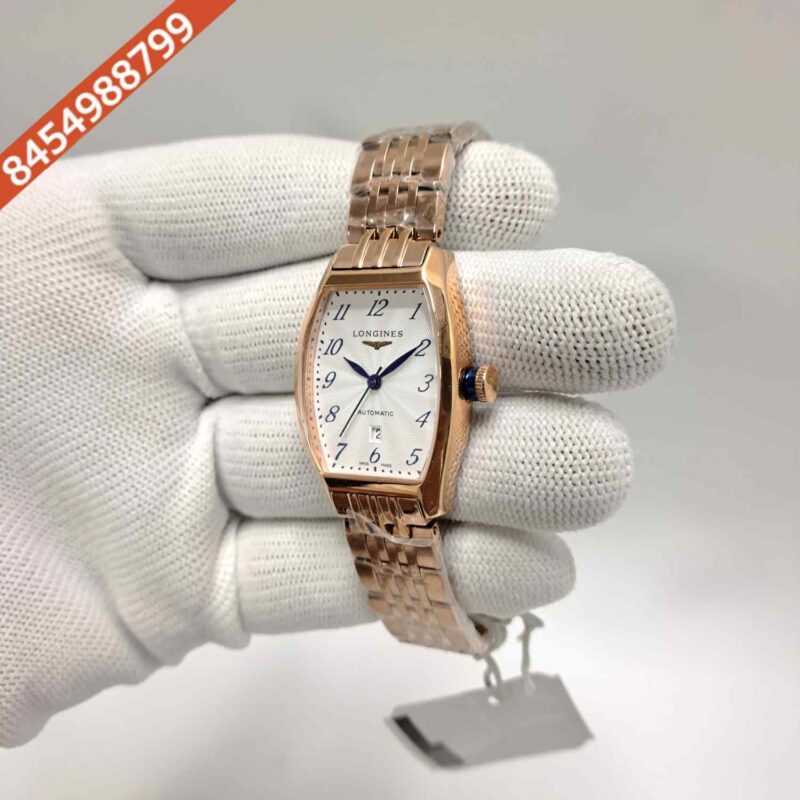 LONGINES EVIDENZA Full Rose Gold Steel White Dial Swiss Watch - Image 2
